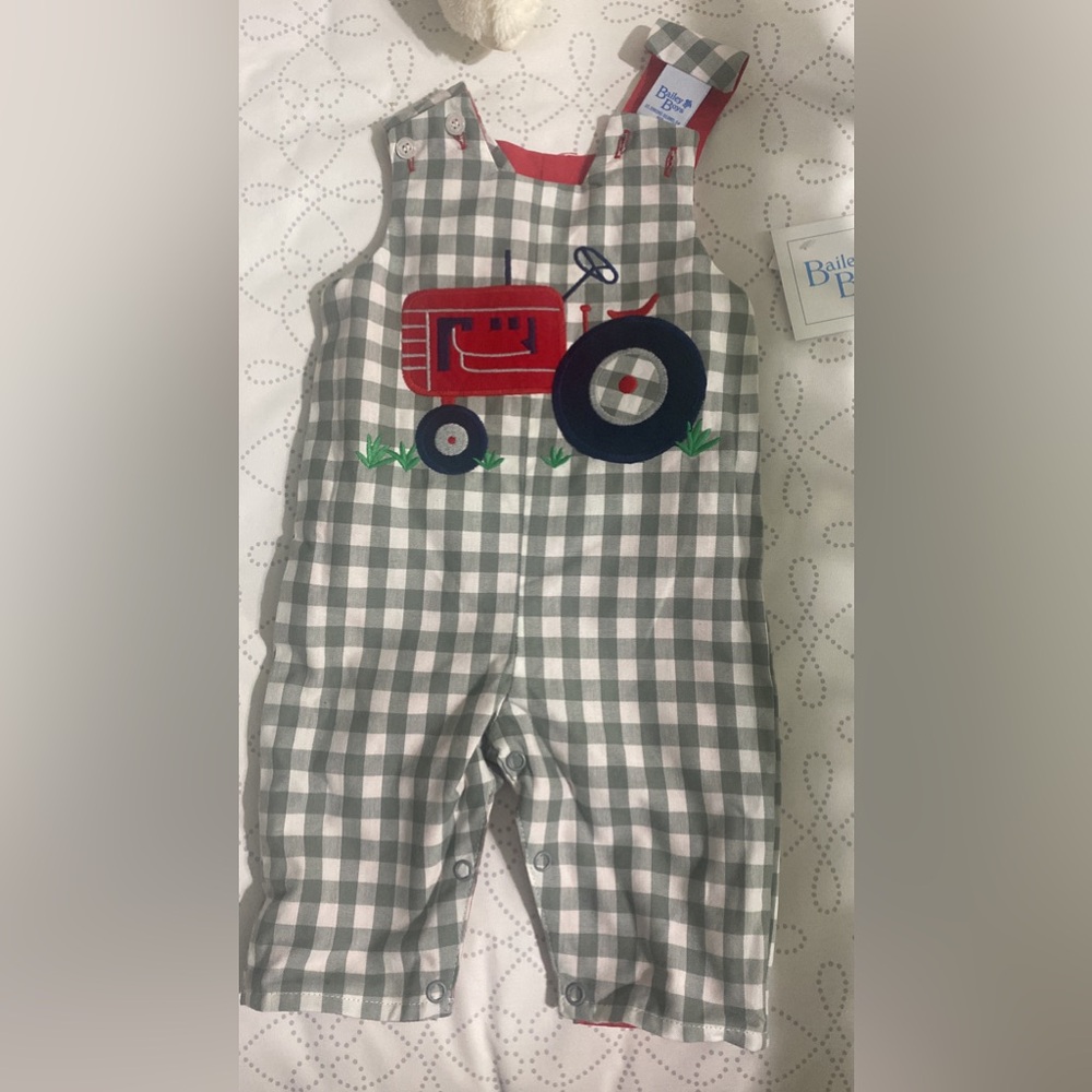 Bailey Boys one piece reversible football on one side and tractor on other